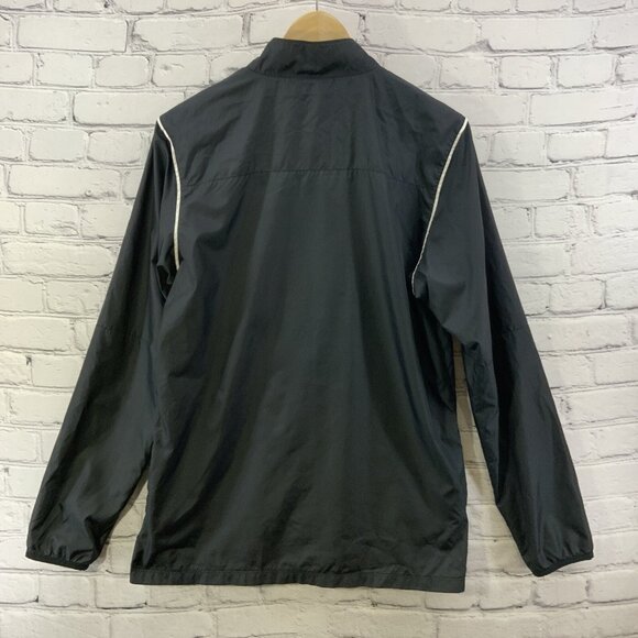 Nike Track Jacket Sz M Black White Full Zip Lightweight - Picture 6 of 10